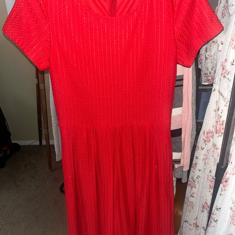 Mikarose Red Midi Dress